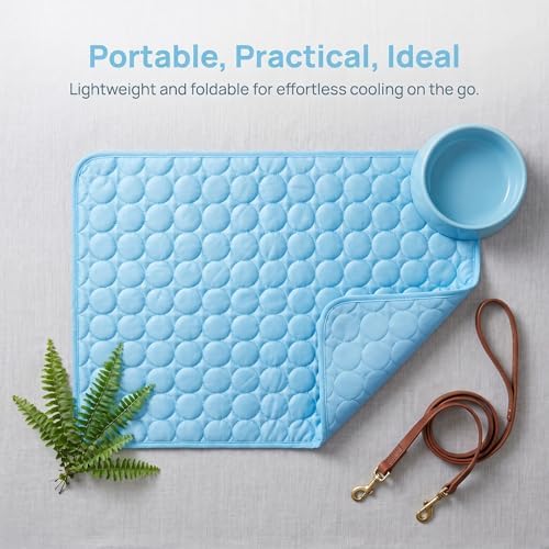 Pet Cooling Mat, ICY nap Dog mat, Portable Washable Ice Silk Cooling Pad for Dogs Cats, Breathable Foldable Mat for Large Small Dogs, Summer Cool Mat for Kennel Floor Car Sofa(Pink,X-Large)