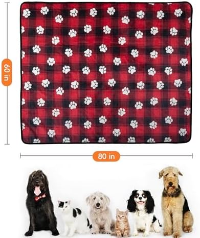 Washable Waterproof Dog Blankets for Large Dogs 60"x80"