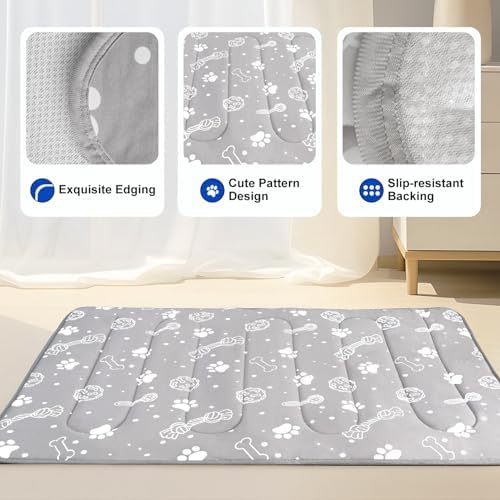 Cooling Pet Mat 44“x32”,Heat-Absorbing Color-Changing & Foldable Bed