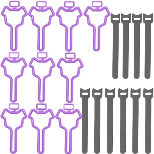 Dog Poop Bag Holder, Waste Bag Holder, Dog Poop Bag Carrier, Hand Free Holder (10 pack, Purple)