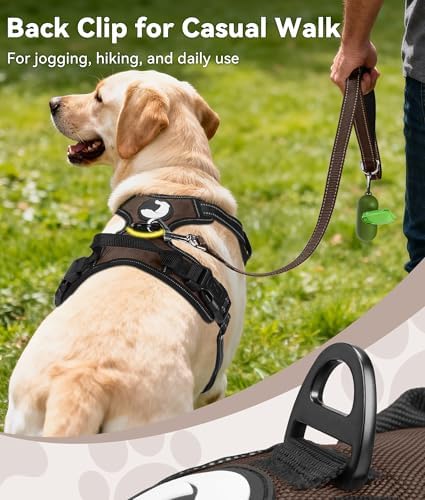 Joytale No Pull Dog Harness for Large Dogs, Front Clip, Brown