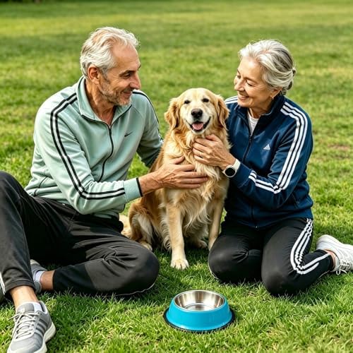 Stainless Steel Dog Bowls, Non-Slip Pet Food Water Bowls 2 Pack, Dishwasher Safe for for Cats Puppies Small Medium Large Dogs (Blue, 1½ Cup / 14 oz)