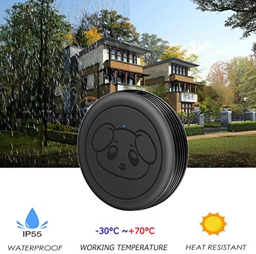 Dog Door Bell, Wireless Doggie Doorbells for Potty Training, Door Bell for Dogs to Go Outside, Dog Bells (Black, 1 Receiver 4 Transmitters)