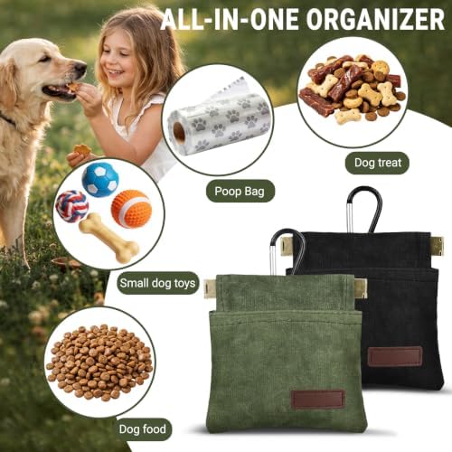 2Pcs Dog Treat Pouch, Hand Free Dog Training Treat Pouch