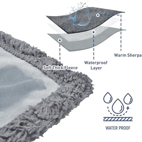 Catalonia Waterproof Blanket for Bed, Reversible Leakproof Throw