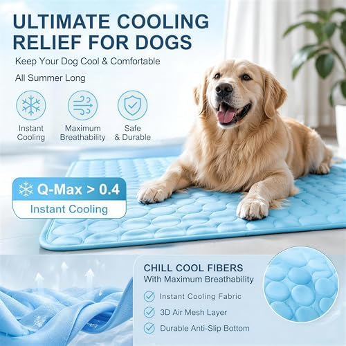 Cooling Mat for Dogs Large,Dog Cooling Mat Indoor,16"x20",Crate Pad for Pet