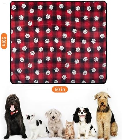 Washable Waterproof Dog Blankets for Large Dogs 50"x60"