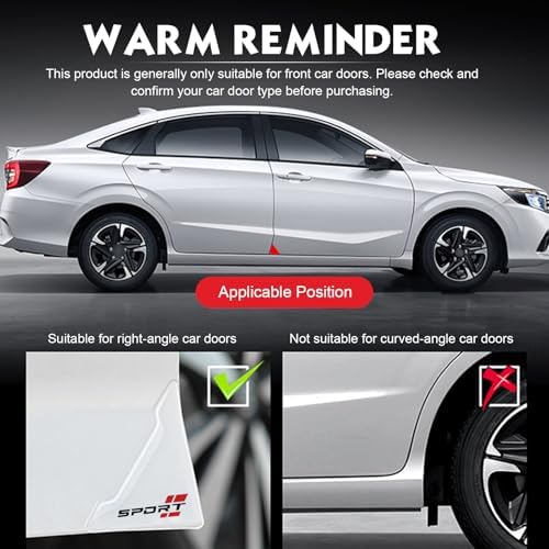 2 PCS Car Door Corner Guards, Anti-Collision Car Door Edge Protector, Waterproof & Anti Scratch Auto Corner Protection Strips, Universal for Most Vehicles (Transparent# Sport)