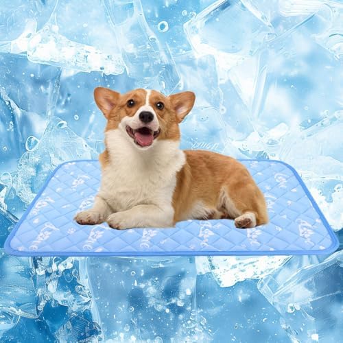 Dog Cooling Mat 36"x23" - Cool-Chill Cool Fiber,Double-Sided Cooling & Warm