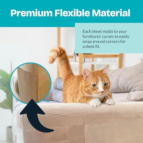 Reli. Cat Scratch Furniture Protector (6 Pack) | Double Sided Anti-Scratch