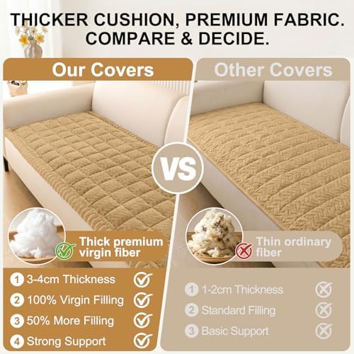 Smiry Couch Cover for Dogs, Non Slip Fuzzy Pet Sofa Covers Washable
