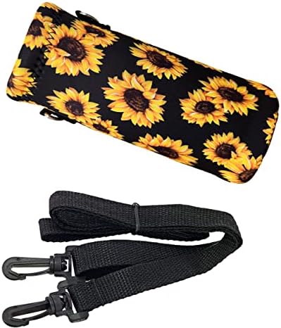 RICHEN Neoprene Water Bottle Carrier Bag with Adjustable Shoulder Strap,Insulated Water Bottle Cover for Stainless Steel/Glass/Plastic Bottles