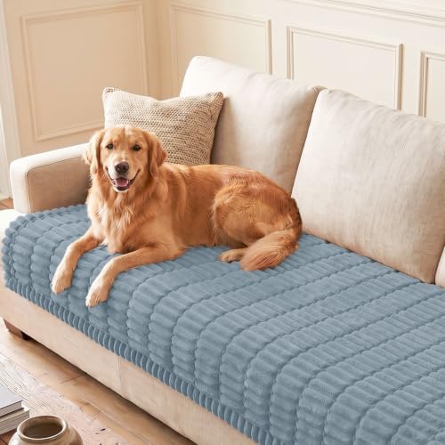hyha Couch Cover for Dogs, Washable Non Slip Plush Flannel Sofa Protector