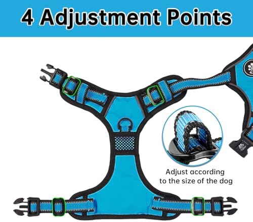 NESTROAD Dog Harness for Medium Sized Dog,No Pull Dog Vest Harness Set