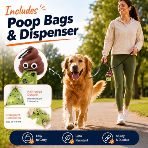 Dog Frisbee & Ring Toy 6pc Set, EVA Soft Flying Disc + Dog Ring Toy, Water Toys for Dogs, Outdoor Dog Toys for Large Dogs, Includes Poop Bag Dispenser & Biodegradable Bags, Lightweight Dog Chase Toy