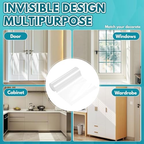 Door Protector from Dog Scratching – Transparent Dog Scratch Guard for Doors & Furniture, No-Residue Pet Door Scratch Protector for Dogs & Cats, Scratch Guard for Doors (79" x 8.2")