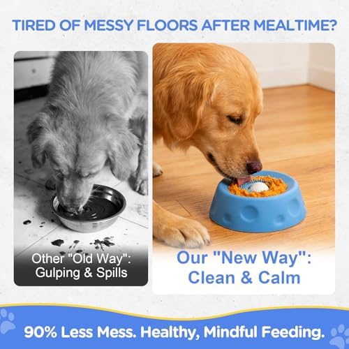 Silicone Lick Mat Bowl for Dogs, Slow Feeder for Wet Food & Liquid Treats