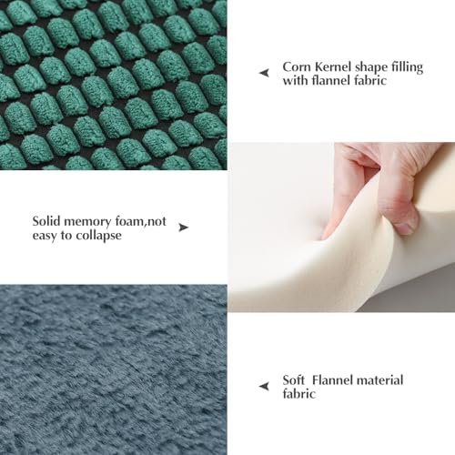 BVAGSS Reversible Dog Crate Pad, Memory Foam Pet Bed Mat, Soft Warm Machine Washable Sleeping Kennel Mattress for Small Medium Large Dogs XH079 (42''x28''x1.6'',Green)