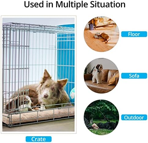 Dog Crate Pad Washable Dog Bed for Crate Medium Cozy Mat 36-Inch Cream