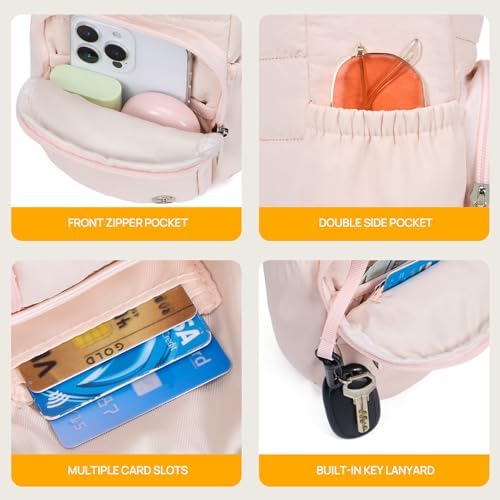 Telena Water Bottle Holder with Strap RFID Crossbody Bags for Women