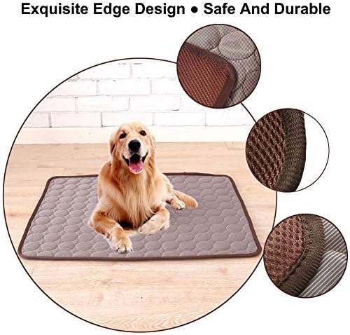 Coppthinktu Dog Cooling Mat for Dogs Self Cooling, Summer Dog Cooling Pad for Small Medium Large Dogs Cats, Pet Ice Silk Blankets Sleeping Mat, Outdoor Dog Self Cooling Crate Mats Washable Portable