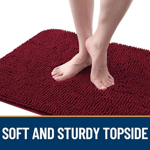 OLANLY Dog Door Mat for Muddy Paws 59x24, Super Absorbent Chenille Mud Mat