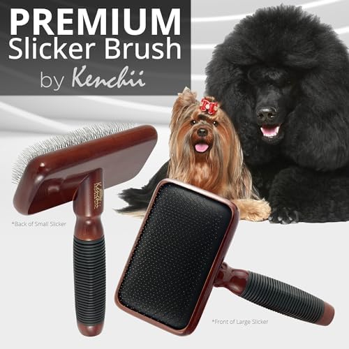 Kenchii Large Slicker Brush for Dogs, Detangling and Loose Fur