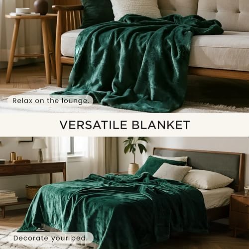 gogobunny Waterproof Blanket for Twin Bed, Warm Sherpa Fleece Throw, 60x80
