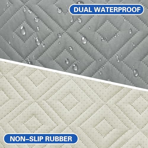2026 Waterproof Chaise Dog Blanket (40"x50") Comfy Sofa Lounge Mat for Pets with Anti-Slip Back, Universal Incontinence Lightweight Liner Pad for Furniture Car Picnic etc Durable Washable, Light Grey