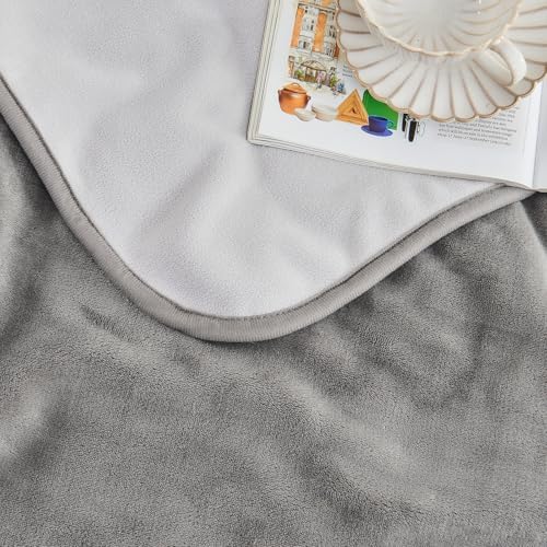 Waterproof Blanket Bed Cover 80"x90" for Adults or Pets, Grey