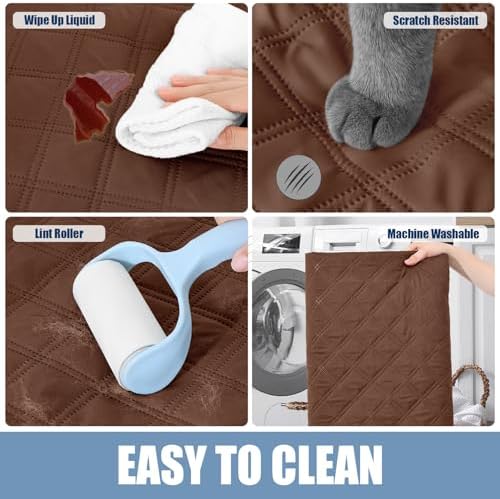 Smiry Waterproof Reversible Pet Couch Covers for Dogs