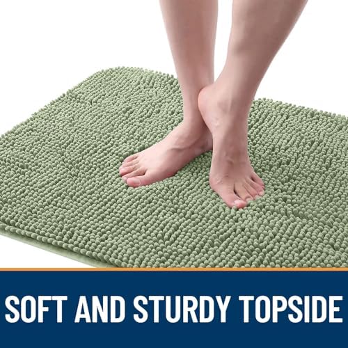 OLANLY Dog Door Mat for Muddy Paws 47x32, Super Absorbent Chenille Mud Mat