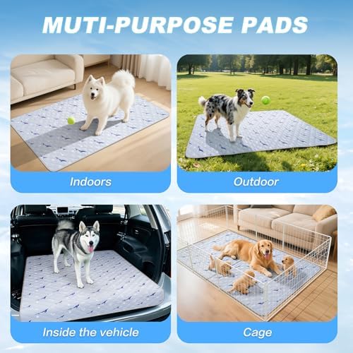Cooling Mat for Dogs, Cooling Mat for Cats, Breathable Gel-Free, 27 x 39 In