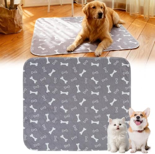 Washable Puppy Pee Pads with Pheromones, Reusable Pee Pads for Dogs, Extra Large, Non-Slip, Leakproof, Fast Absorbent Training Pads for Puppy, Dogs, Cats, Adults, Housebreaking (M: 27.6" × 31.5")