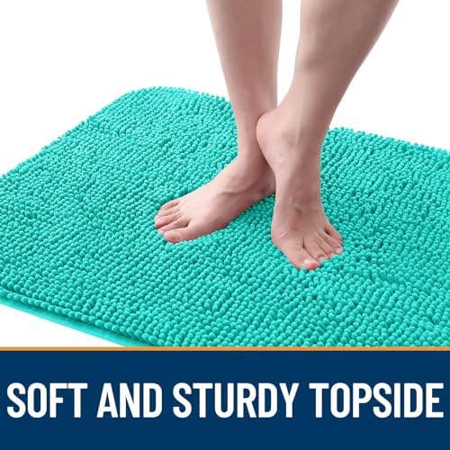 OLANLY Dog Door Mat for Muddy Paws 40x32, Super Absorbent Chenille Mud Mat
