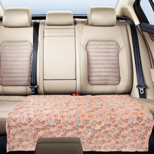 Rezutan Dog Blankets for Dogs - Large & Medium Soft Fuzzy Flannel Pet Blankets for Dogs & Cats, Washable, Reversible Cow Print, Comfortable & Cozy, 60" x 50" (Brown)