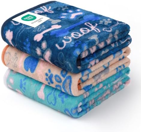 Luciphia 3 Pack Soft Fleece Dog Blankets for Large Dogs Puppy Cats,41"x31"