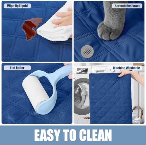 Smiry Waterproof Reversible Pet Couch Covers for Dogs