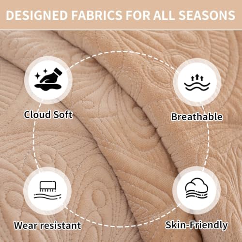 Couch Covers for Sofa, Flower Couch Cover for Dogs, Bohemia Sofa Covers Washable, Anti Slip Furniture Protector Covers for Armrest(1pc, Khaki, 27.6"x 27.6")