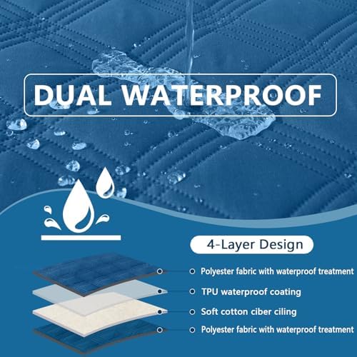 hyha Waterproof Reversible Dog Blanket, Soft Couch Cover for Dogs Washable
