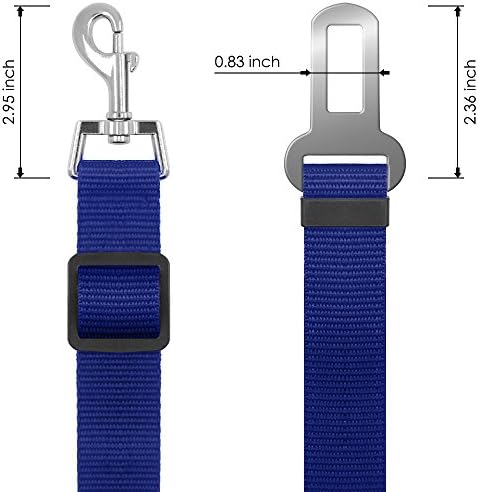 YuCool Dog Seat Belt,4 Piece Set Dog Car Adjustable Seatbelts for Vehicle Nylon Pet Safety Heavy Duty & Elastic Car Harness for Dogs