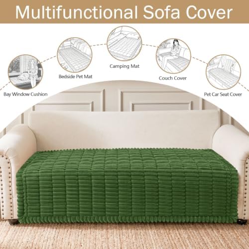 hyha Couch Cover for Dogs, Washable Non Slip Plush Flannel Sofa Protector