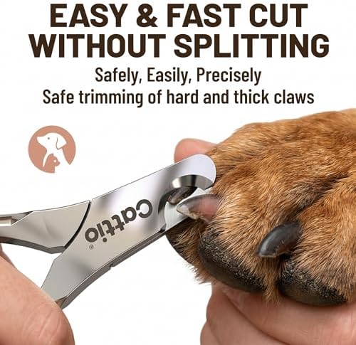 Dog Nail Clippers - All Steel Material, Built-in Spring,Heavy Duty Dog Nail Trimmer Full Metal Razor Sharp Professional for All Dogs Cats with Thick Toena,Dog Nail Trimmers