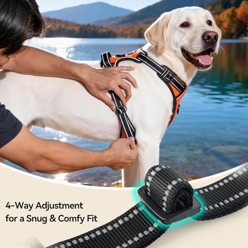 PHOEPET No Pull Dog Harness Medium Reflective Front Clip Puppy Vest