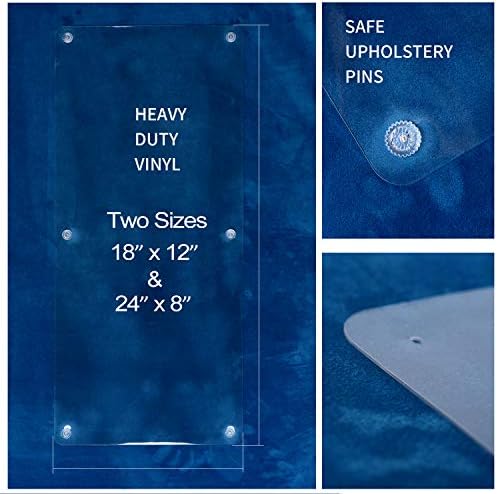 in handFurniture Scratch Guards, 8PCS X-Large Premium Flexible Vinyl Cat Couch Protector Guards with Pins No Adhesive for Protecting Your Upholstered Furniture, Cat Scratch Deterrent Pad