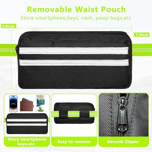 Hands Free Dog Leash with Zipper Pouch for Dog Walking