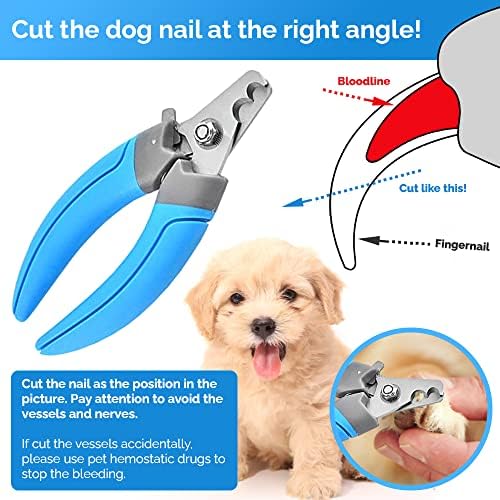 LuckyTail Dog Nail Clippers with Safety Guard & Lock, Professional Pet Grooming Tool for Medium and Large Dogs