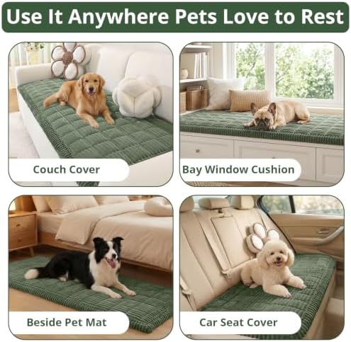 OstepDecor Couch Cover for Dogs, Washable Non Slip Sofa Cover for Pets