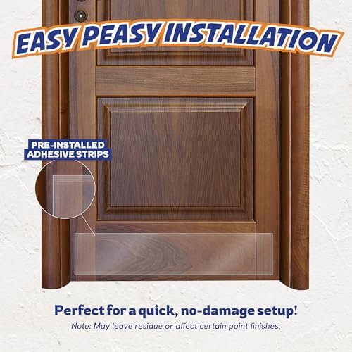 Panther Armor Clear Door Kick Plate & Push Plate Set, Dog Scratch Guard