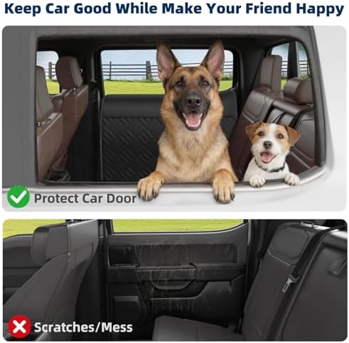 Car Door Protector for Dogs - Heavy Duty Thick Oxford Covers for Car Back Door Protect for Pet Scratching(L)